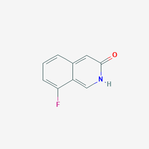 Rakenne - 8-Fluoroisoquinolin-3(2H)-one, 95%