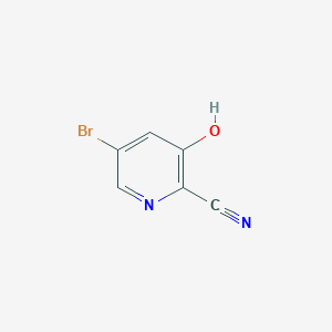 Rakenne - 5-Bromo-3-hydroxypicolinonitrile, 97%