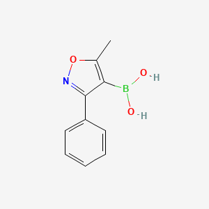 Rakenne - (5-Methyl-3-Phenyl-1,2-oxazol-4-yl)boronic acid