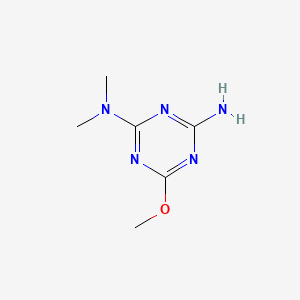 Rakenne - 6-Methoxy-N2,N2-dimethyl-1,3,5-triazine-2,4-diamine, STK330618