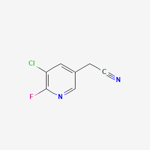 Rakenne - 2-(5-Chloro-6-fluoropyridin-3-yl)acetonitrile