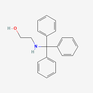Rakenne - N-Tritylethanolamine, Ethanol, 2-(tritylamino)- (8CI), 2-(Triphenylmethylamino)ethanol, 2-Tritylaminoethanol, N-(Triphenylmethyl)ethanolamine, N-Trityl-2-aminoethanol, 2-(Tritylamino)ethanol, additional blue/dry ice freight costs.