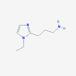 Rakenne - 3-(1-Ethyl-1h-imidazol-2-yl)propan-1-amine