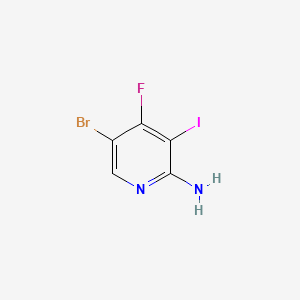 Rakenne - 5-Bromo-4-fluoro-3-iodopyridin-2-amine