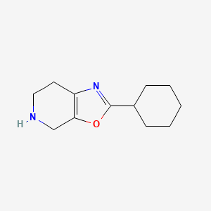 Rakenne - 2-Cyclohexyl-4,5,6,7-tetrahydrooxazolo[5,4-c]pyridine
