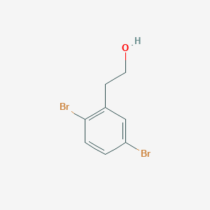 Rakenne - 2-(2,5-Dibromophenyl)ethanol, 2-(2,5-dibromophenyl)ethan-1-ol