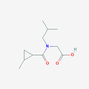 Rakenne - N-isobutyl-N-(2-methylcyclopropane-1-carbonyl)glycine