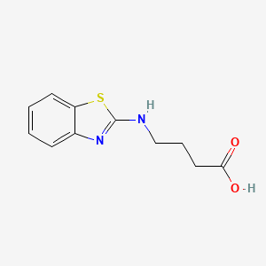 Rakenne - 4-[(1,3-benzothiazol-2-yl)amino]butanoic acid, 4-(1,3-BENZOTHIAZOL-2-YLAMINO)BUTANOIC ACID