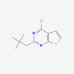 Rakenne - 4-Chloro-2-neopentylthieno[2,3-d]pyrimidine