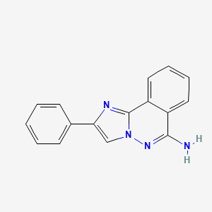 Rakenne - 2-Phenyl-imidazo[2,1-a]phthalazin-6-ylamine, 95%