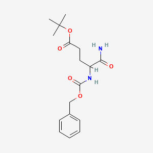 Rakenne - tert-Butyl 5-amino-4-(benzyloxycarbonylamino)-5-oxo-pentanoate, 97%
