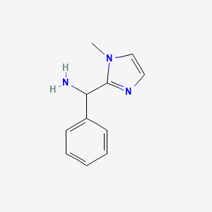 Rakenne - (1-Methyl-1h-imidazol-2-yl)(phenyl)methylamine, 95%