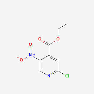 Structure - Ethyl 2-chloro-5-nitro-4-pyridinecarboxylate, 98%