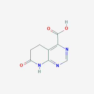 Structure - 7-oxo-5,6,7,8-tetrahydropyrido[2,3-d]pyrimidine-4-carboxylic acid, 95+%
