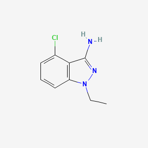Structure - 4-Chloro-1-ethyl-1H-indazol-3-amine, 95+%