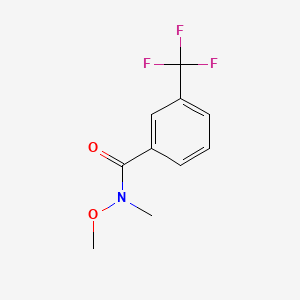 Structure - N-Methoxy-N-methyl-3-(trifluoromethyl)benzamide, 98%
