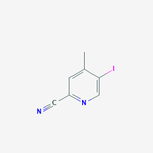 Structure - 5-Iodo-4-methylpicolinonitrile, 98%