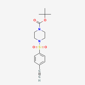 Structure - 4-(4-Ethynylbenzenesulfonyl)-piperazine-1-carboxylic acid tert-butyl ester, 97%