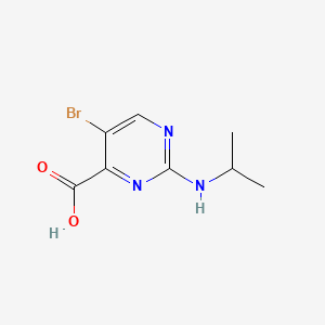 Structure - 5-Bromo-2-(propan-2-ylamino)pyrimidine-4-carboxylic acid, 95%