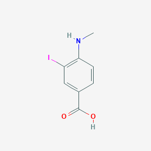 Structure - 3-Iodo-4-(methylamino)benzoic acid, 95+%