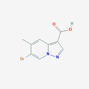 Structure - 6-Bromo-5-methylpyrazolo[1,5-a]pyridine-3-carboxylic acid