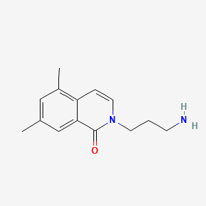 Structure - 2-(3-Aminopropyl)-5,7-dimethylisoquinolin-1(2H)-one