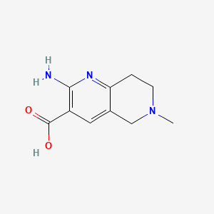 Structure - 2-Amino-6-methyl-5,6,7,8-tetrahydro-1,6-naphthyridine-3-carboxylic acid