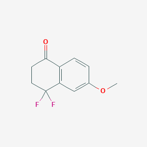 Structure - 4,4-Difluoro-6-methoxy-3,4-dihydronaphthalen-1(2H)-one