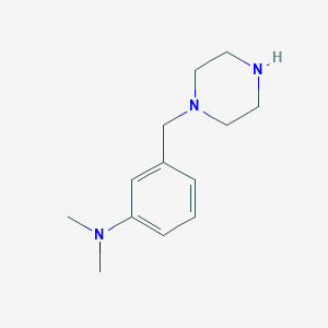 Structure - N,N-Dimethyl-3-(piperazin-1-ylmethyl)aniline, Dimethyl-(3-piperazin-1-ylmethyl-phenyl)-amine
