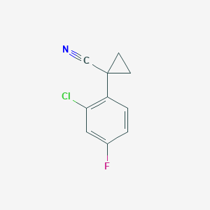 Structure - 1-(2-Chloro-4-fluorophenyl)cyclopropanecarbonitrile
