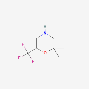 Structure - 2,2-Dimethyl-6-(trifluoromethyl)morpholine
