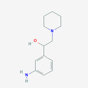 Structure - 1-(3-Aminophenyl)-2-(piperidin-1-yl)ethan-1-ol