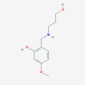Structure - 2-(((3-Hydroxypropyl)amino)methyl)-5-methoxyphenol