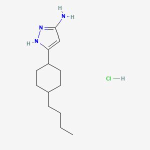 Structure - 3-(4-Butylcyclohexyl)-1h-pyrazol-5-amine hydrochloride