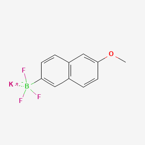 Structure - Potassium trifluoro(6-methoxynaphthalen-2-yl)boranuide, 95%