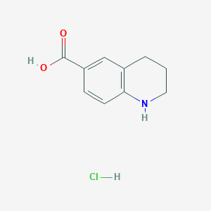 Structure - 1,2,3,4-Tetrahydroquinoline-6-carboxylic acid hydrochloride, 95%