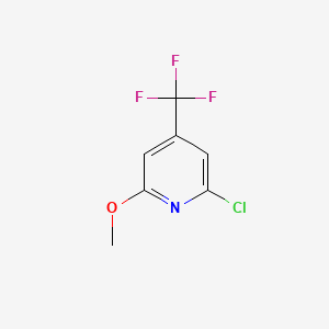 Structure - 2-Chloro-6-methoxy-4-(trifluoromethyl)pyridine, 98%
