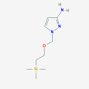 Structure - 1-[[2-(trimethylsilyl)ethoxy]methyl]-1H-Pyrazol-3-amine, 95%