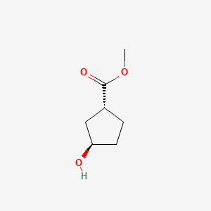 Structure - Methyl trans-3-hydroxycyclopentane-1-carboxylate, 97%