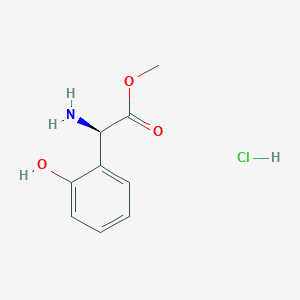 Structure - (R)-Methyl 2-amino-2-(2-hydroxyphenyl)acetate hydrochloride, 97%