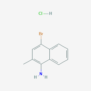 Structure - 4-Bromo-2-methylnaphthalen-1-amine hydrochloride, 97%
