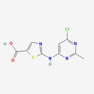 Struktur - 2-((6-Chloro-2-Methylpyrimidin-4-Yl)Amino)Thiazole-5-Carboxylic Acid, ≥98%