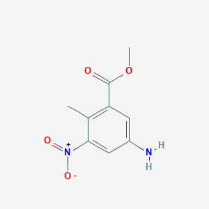 Struktur - Methyl 5-amino-2-methyl-3-nitrobenzoate, 95%