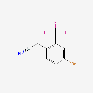 Struktur - 2-(4-Bromo-2-(trifluoromethyl)phenyl)acetonitrile, 97%