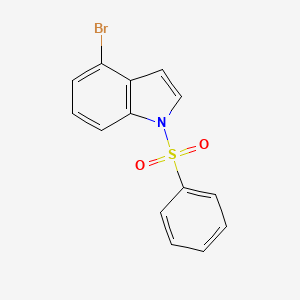 Struktur - 4-Bromo-1-(phenylsulfonyl)-1H-indole, 98%