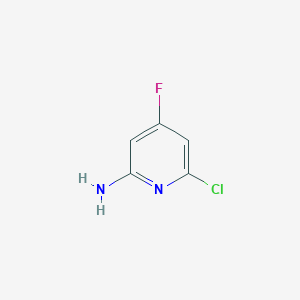 Struktur - 6-Chloro-4-fluoropyridin-2-amine, 97%