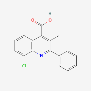 Struktur - 8-Chloro-3-methyl-2-phenylquinoline-4-carboxylic acid, 95%