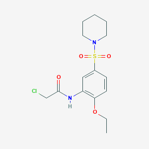 Struktur - 2-Chloro-N-[2-ethoxy-5-(piperidine-1-sulfonyl)phenyl]acetamide, 95%