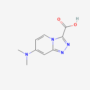 Struktur - 7-(Dimethylamino)-[1,2,4]triazolo[4,3-a]pyridine-3-carboxylic acid