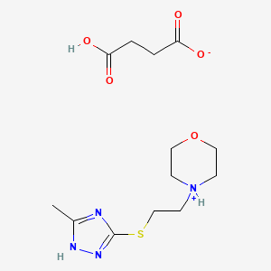 Struktur - 4-{2-[(5-methyl-4h-1,2,4-triazol-3-yl)sulfanyl]ethyl}morpholin-4-ium 3-carboxypropanoate